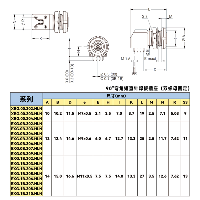90°彎角短直針焊板插座（雙螺母固定）.png